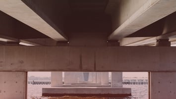 concrete under bridge